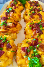 Load image into Gallery viewer, Macaroni and Cheese Bites with Smoked Beef Bacon Pieces
