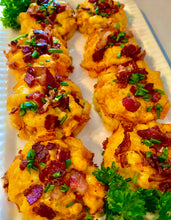 Load image into Gallery viewer, Macaroni and Cheese Bites with Smoked Beef Bacon Pieces
