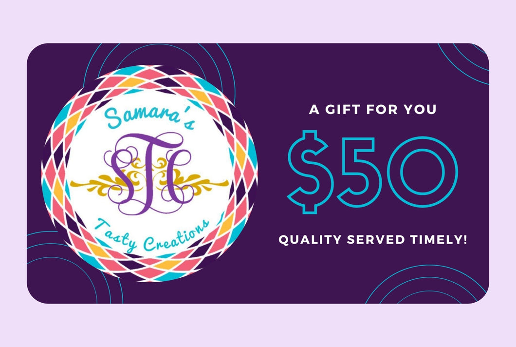 Samara's Tasty Creations Gift Card