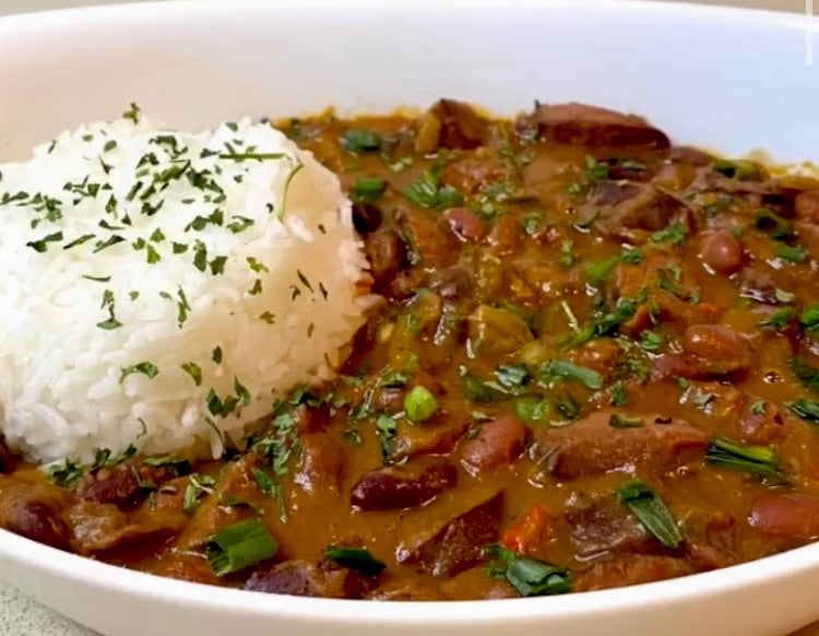 Red Beans and Rice with Smoked Beef Sausage